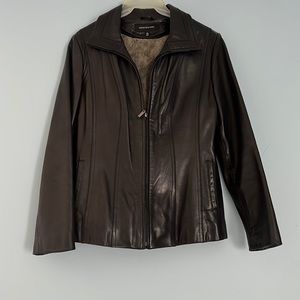 Jones New York Black Leather Jacket